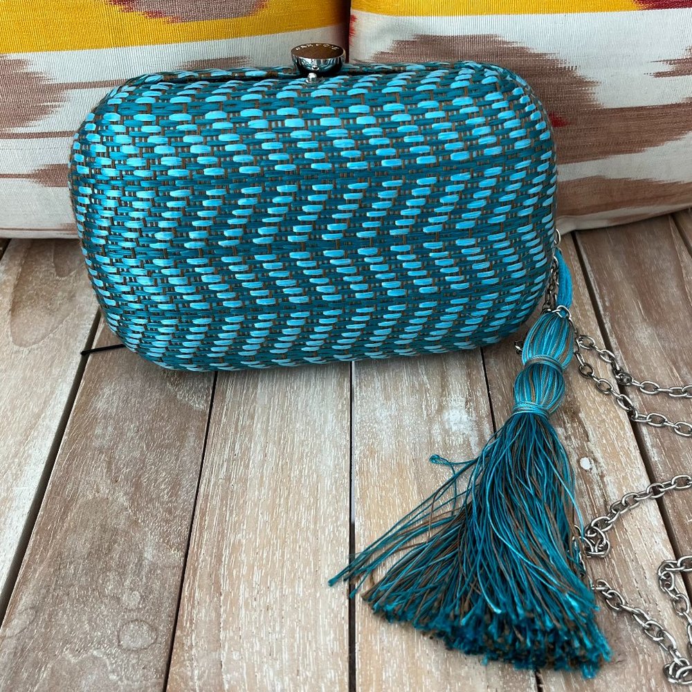 Parfois , Small, Turqouise, mini- bag , chain shoulder strap